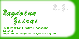 magdolna zsirai business card